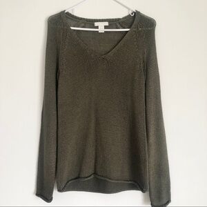 H&M Knit Long Sleeve Sweater Dark Green Size XS